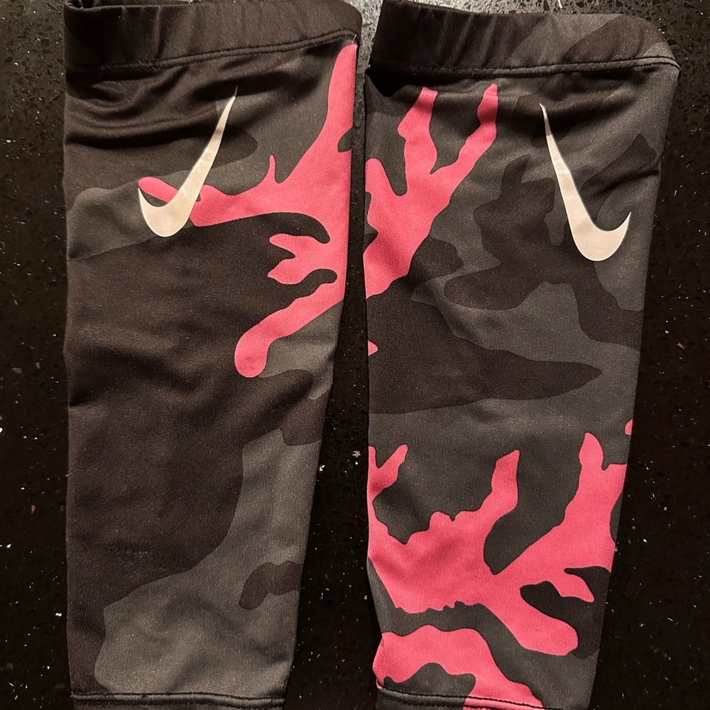 Nike Black and Pink Camo Arm Sleeves